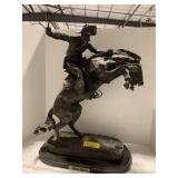 BRONCO BUSTER BY FREDERIC REMINGTON STATUE - 2FT