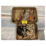 ANTIQUE NATIVE / GEMSTONE NECKLACES, FLAT W/