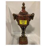 TRIPLE GOAT HEAD 22' TALL VASE