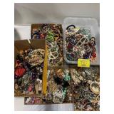 5 FLATS OF COSTUME JEWELRY