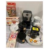 BLACK CANISTER SET, COFFEE MAKER, STONE WAVE,