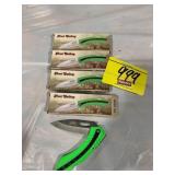 4 FROST CUTLERY GREEN HANDLE POCKET KNIVES