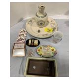 MAWS EARTHENWARE INHALER, SOAP, PLAYING CARDS,