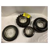 4 ANTIQUE TIRE ASHTRAYS