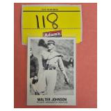 1981 RENATA GALASSO HOF WALTER JOHNSON CARD