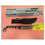 MAXAM FIXED BLADE KNIFE WITH 3.75' BLADE AND