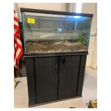 LARGE AQUARIUM ON CABINET STAND