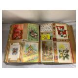SCRAPBOOK OF ANTIQUE CHRISTMAS, BIRTHDAY & ETC