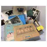 FLAT W/ DIONNE QUINTS CALENDAR, ANTIQUE PHOTOS,