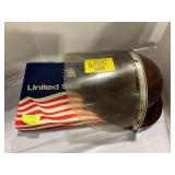 3 VINTAGE US, IL & TN FLAGS, WELDER HELMET