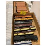 2 FLATS OF VINTAGE PLASTIC TRAIN CARS OF ALL
