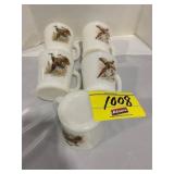 SET OF DUCK & PHEASANT FIRE KING MUGS