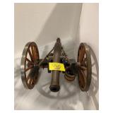 28' LONG X 12' TALL ANTIQUE METAL & WOOD CANNON
