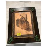 ORNATE TREE THEMED FRAMED RABBIT PRINT