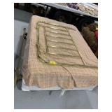 FULL? MATTRESS BEDSET, BRASS HEADBOARD