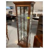 6FT TALL GLASS-SHELF CURIO CABINET