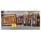 ROW W/ 7 ANTIQUE ODD FELLOWS, MT OLIVE ILL &