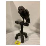 18' TALL RAVEN ON BRANCH 2-PIECE BRONZE? STATUE