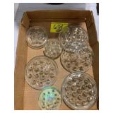 FLAT W/ GLASS FLOWER FROGS
