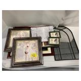 GROUP OF FRAMED WALL ART, MIRROR