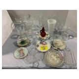 GROUP OF PRESSED GLASS OF ALL KINDS, STEMWARE,
