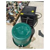 AMES METAL HOSE BOX W/ HOSE, GARDEN TUB