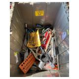 TOTE LOADED FULL OF HAND TOOLS OF ALL KINDS