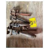 5 PIPE WRENCHES