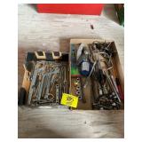 2 FLATS W/ WRENCHES, SOCKETS, HAND TOOLS OF ALL