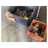 3 CRATES / TUBS OF CANNING JARS & BOTTLES - CRATE