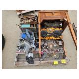 DEWALT RADIO, NECCHI SEWING MACHINE, SAW, HAND