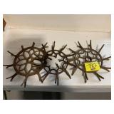 3 CAST IRON CISTERN PUMP WHEELS