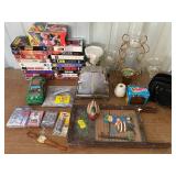 DUCK, TOASTER, VHS TAPES, TAZ WRIST WATCH,