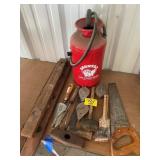 LAWN SPRAYER, 3 WOOD LEVELS, HAND TOOLS OF ALL