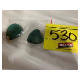 APPEARS TO BE 2 MALACHITE PENDANTS