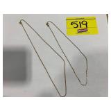 APPROX 15' PENDANT CHAIN STAMPED 14K ITALY & 585,