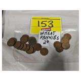 (20) WHEAT PENNIES