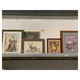 PICTURE FRAMES, SANTA PRINT, CANVAS SEALED, DEER