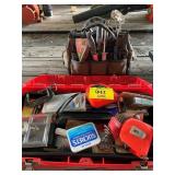 TOOLBAG FULL OF GARDEN TOOLS, PLASTIC TOOLBOX