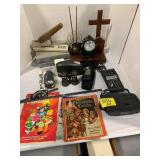 ANTIQUE BINOCULARS, OFFICE SUPPLIES, ANTENNA,
