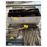 METAL TOOLBOX & CONTENTS, SET OF LARGE DRILL