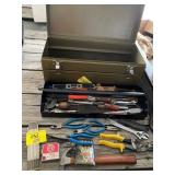 METAL TOOLBOX FULL OF HANDTOOL CONTENTS