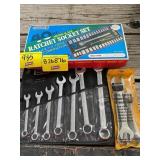 RATCHET SOCKET SET, METRIC WRENCH SET, RAM