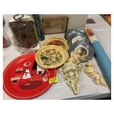 CHERUB WALL PLAQUES, AMERICAN REVOLUTION METAL