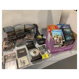 CDS, DVDS UNDER TABLE