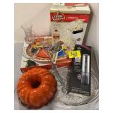 WINE OPENER, PRESTO POPCORN POPPER, BUNDT PAN,