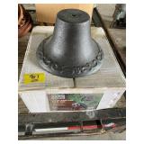 LARGE CAST IRON FARM BELL W/ BOX