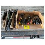 SCREWDRIVERS OF ALL KINDS, HAND SAW, GROUP OF