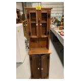 SUPER CUTE CARVED WOOD KITCHEN Dï¿½COR CABINET -