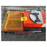 BLACK & DECKER DRILL, DRILL BIT SET